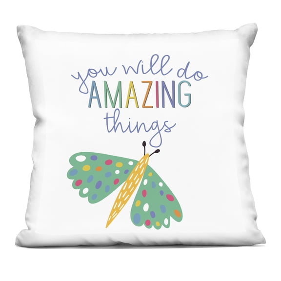 Stupell Industries Inspiring Do Amazing Things Design by Kim Allen Throw Pillow