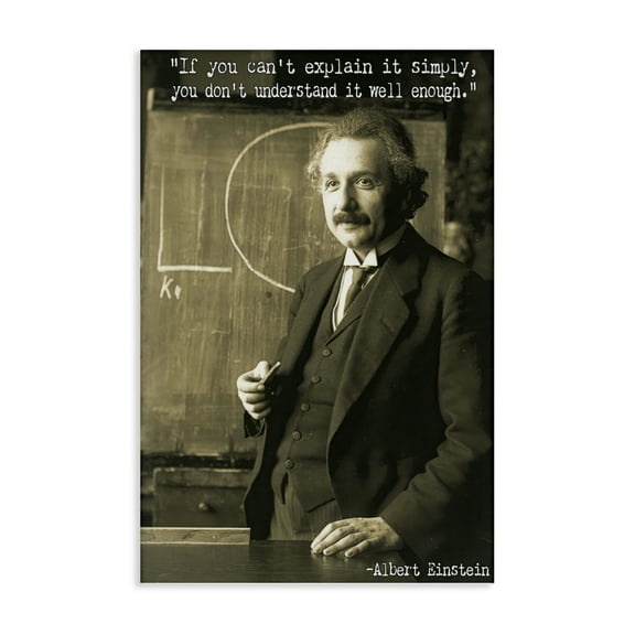 Stupell Industries Inspiring Einstein Quote People Painting Wrapped Canvas Art Print Wall Art, 16 x 24