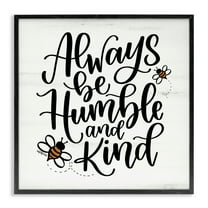 Stupell Industries Inspiring Humble & Kind Animals Painting Black Framed Art Print Wall Art, 12 x 12