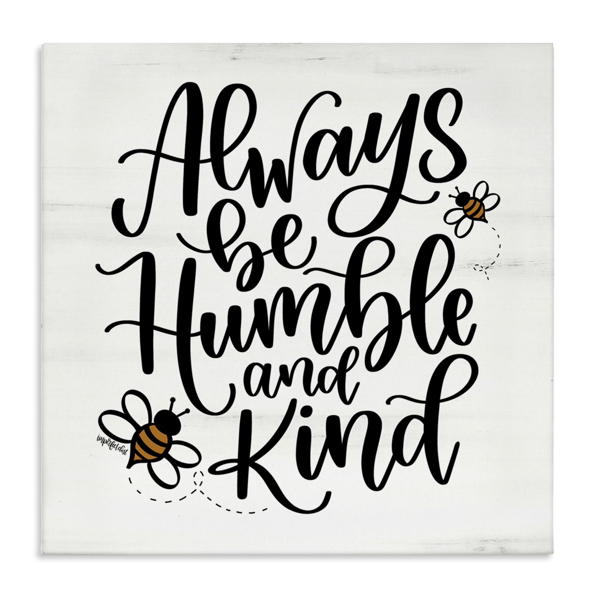 Stupell Industries Inspiring Humble & Kind Animals Painting Wrapped Canvas Art Print Wall Art, 17 x 17