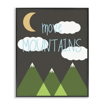 Stupell Industries Inspiring Move Mountains Landscape Painting Black Framed Art Print Wall Art, 11 x 14