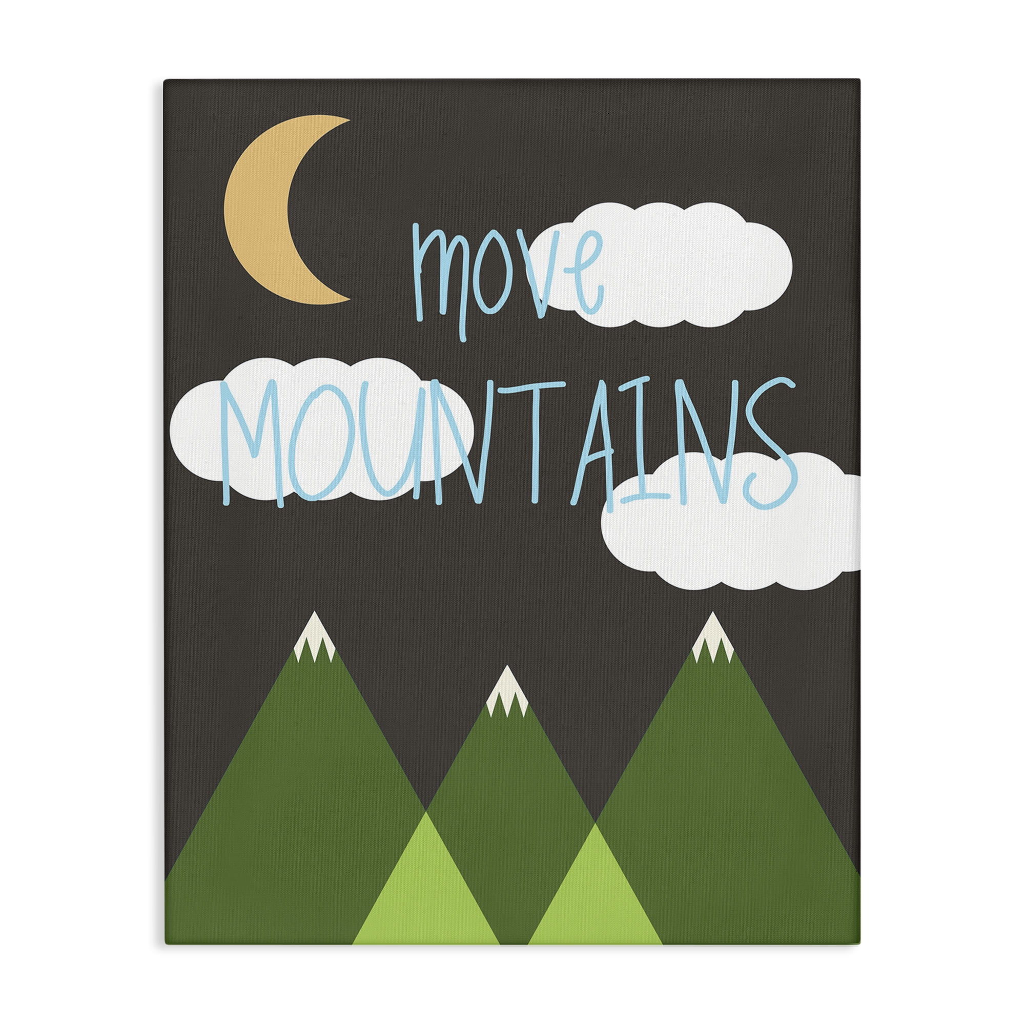 Stupell Industries Inspiring Move Mountains Landscape Painting Gallery Wrapped Canvas Art Print Wall Art, 36 x 48