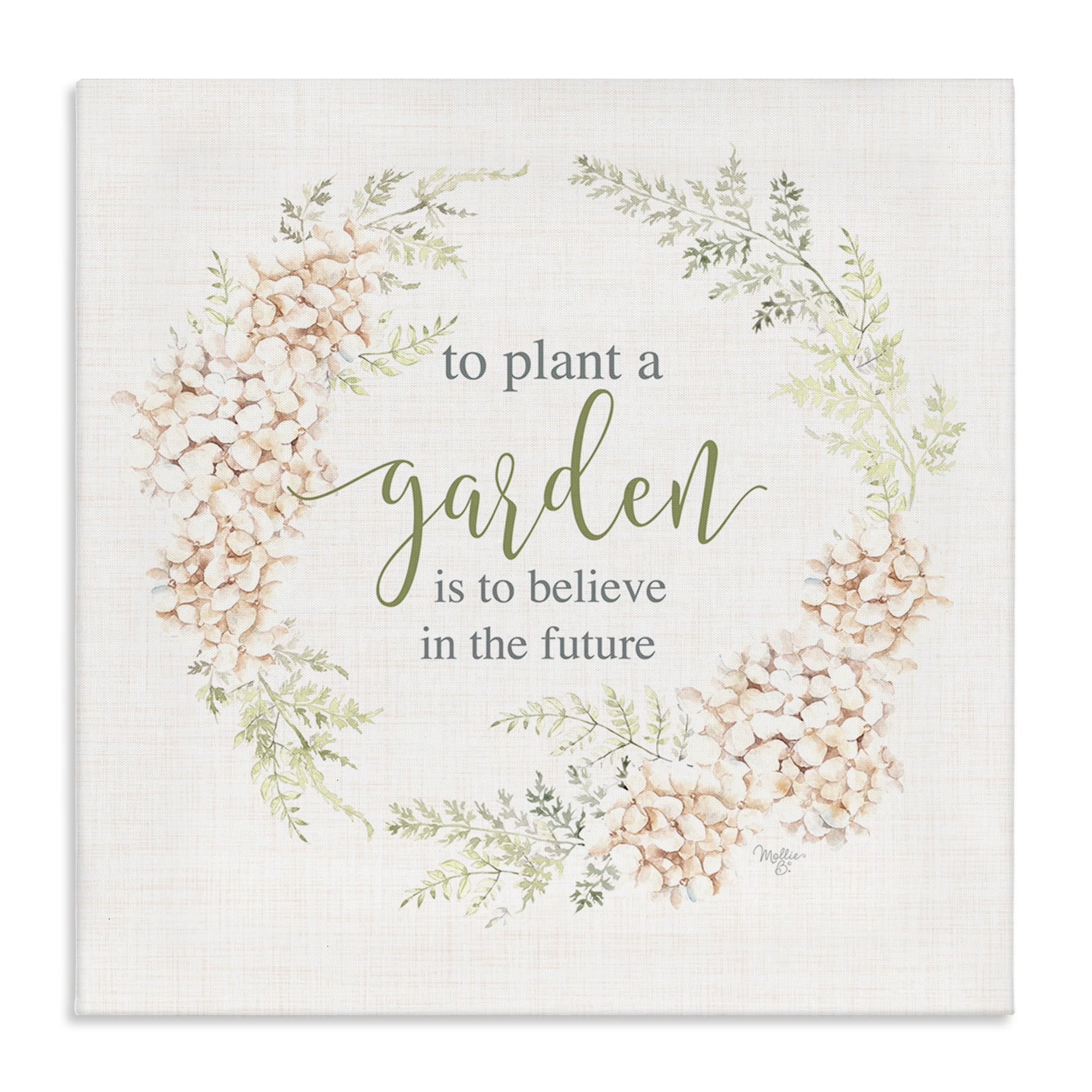 Stupell Industries Inspiring Plant A Garden Botanical & Floral Painting Gallery Wrapped Canvas Art Print Wall Art, 24 x 24