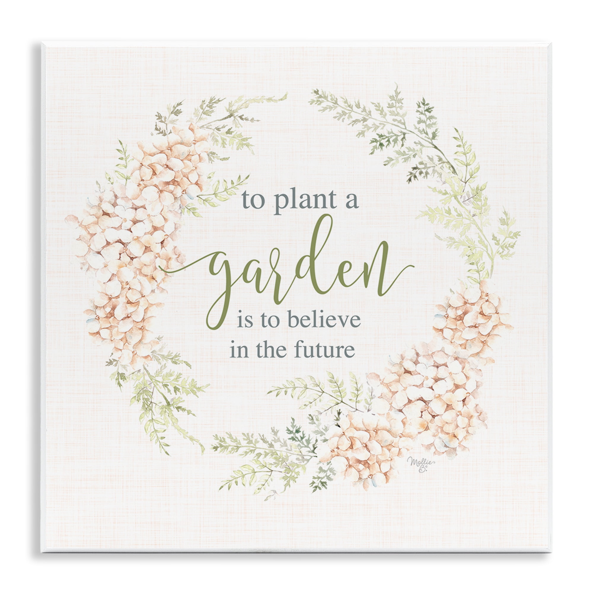 Stupell Industries Inspiring Plant A Garden Botanical & Floral Painting Unframed Art Print Wall Art, 12 x 12