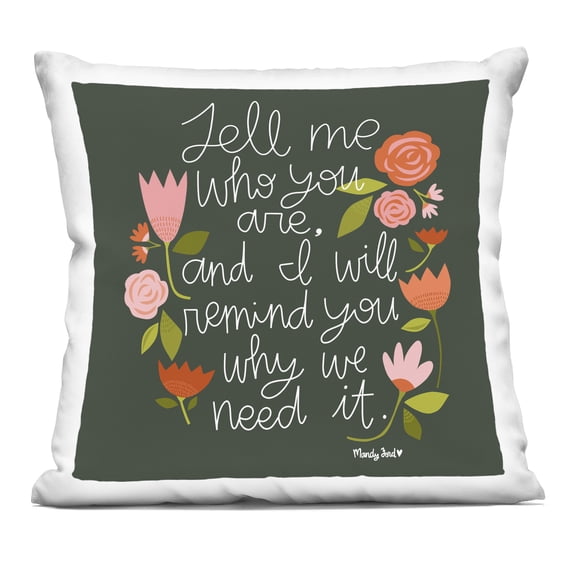 Stupell Industries Inspiring Quote with Florals Design by Mandy Ford Art + Illustration Throw Pillow