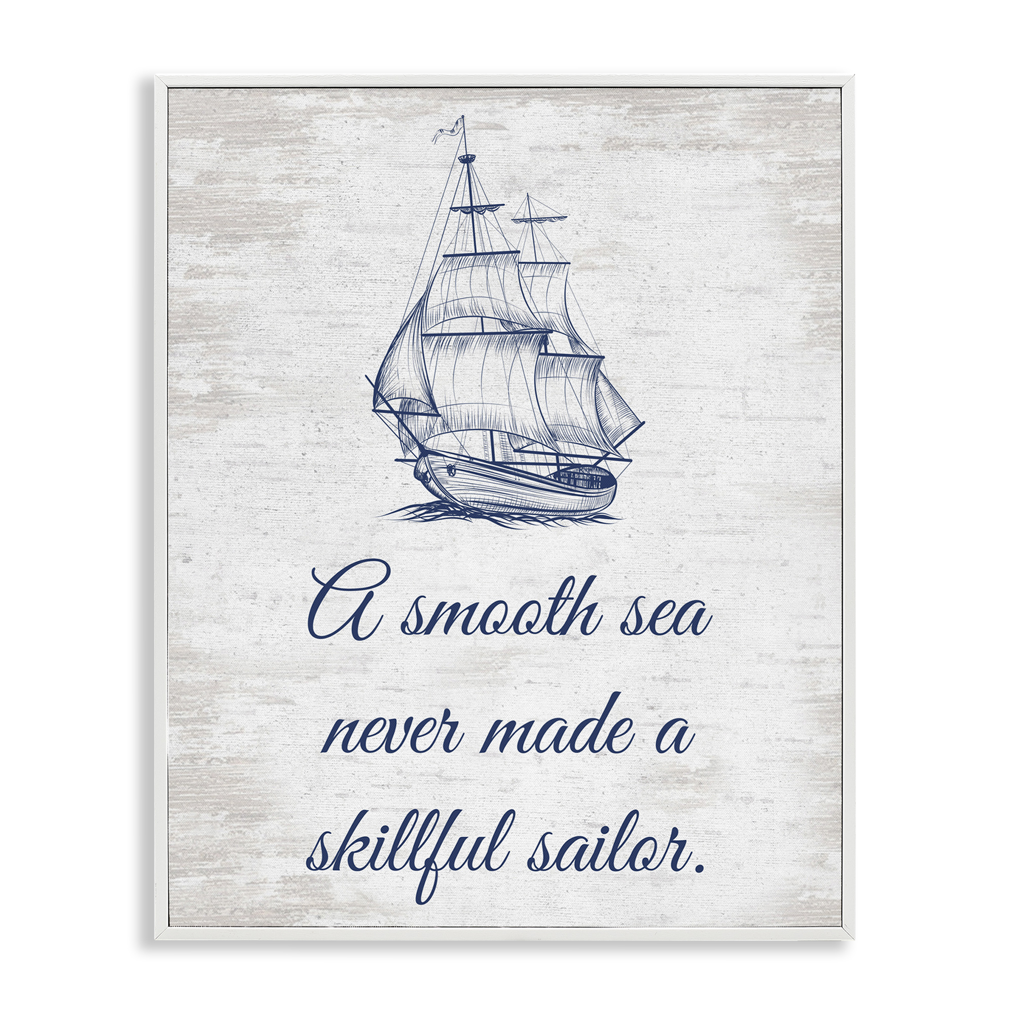 Stupell Industries Inspiring Skillful Sailor Transportation Painting White Framed Art Print Wall Art, 11 x 14