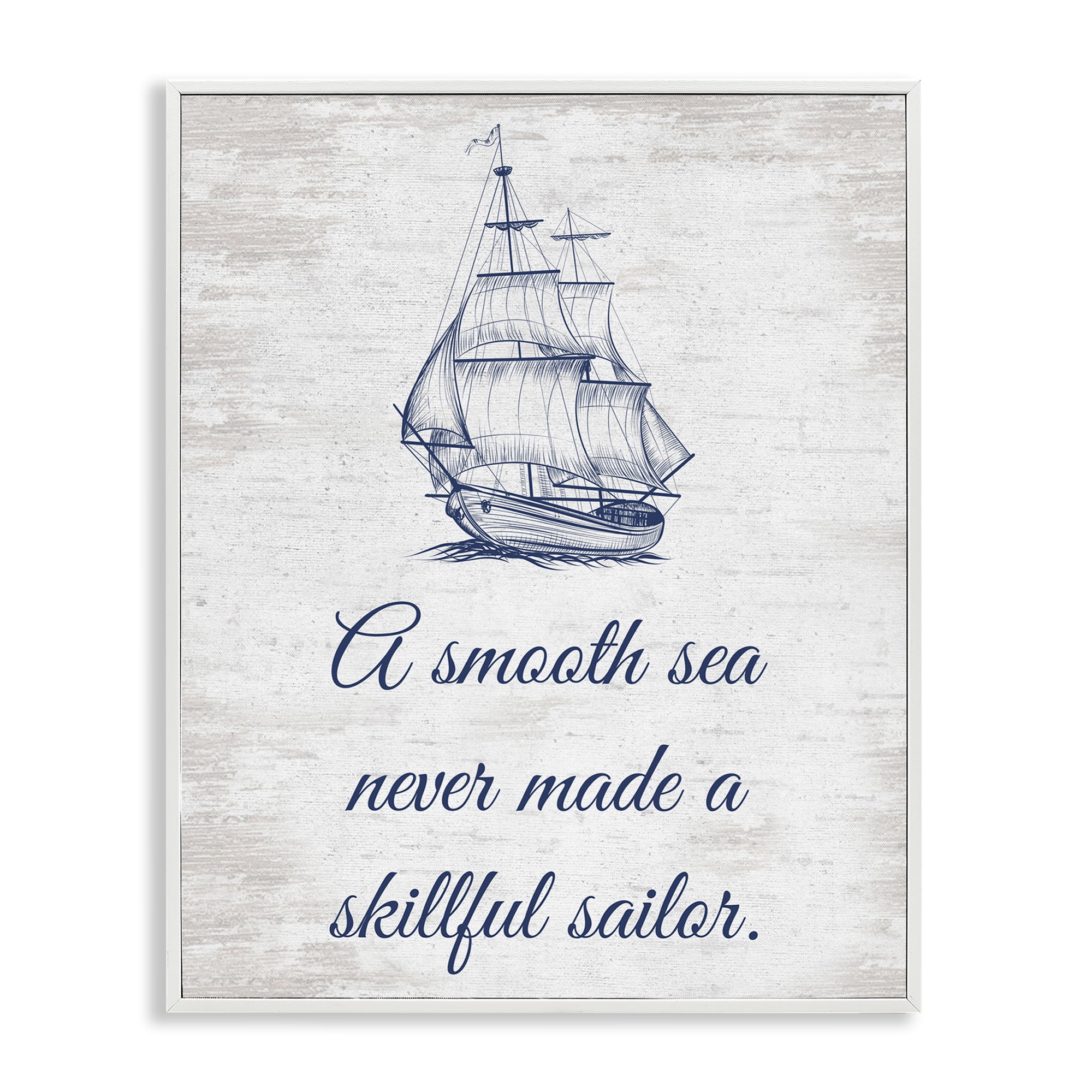 Stupell Industries Inspiring Skillful Sailor Transportation Painting White Framed Art Print Wall Art, 24 x 30