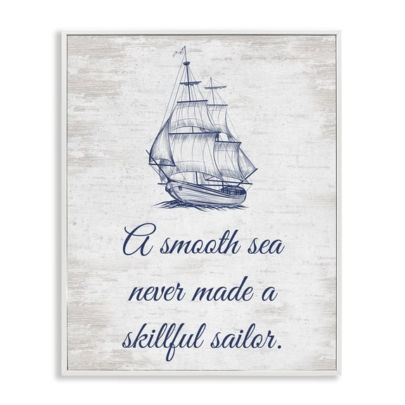 Stupell Industries Inspiring Skillful Sailor Transportation Painting White Framed Art Print Wall Art, 24 x 30