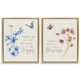 thumbnail image 1 of Stupell Industries Inspiring Words with Florals Inspirational Painting Gold Floater Framed Canvas Art Print Wall Art, 17 x 21, Set of 2, 1 of 9