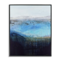 Stupell Industries Intense Abstract Landscape Abstract Painting Black Framed Art Print Wall Art, 11 x 14