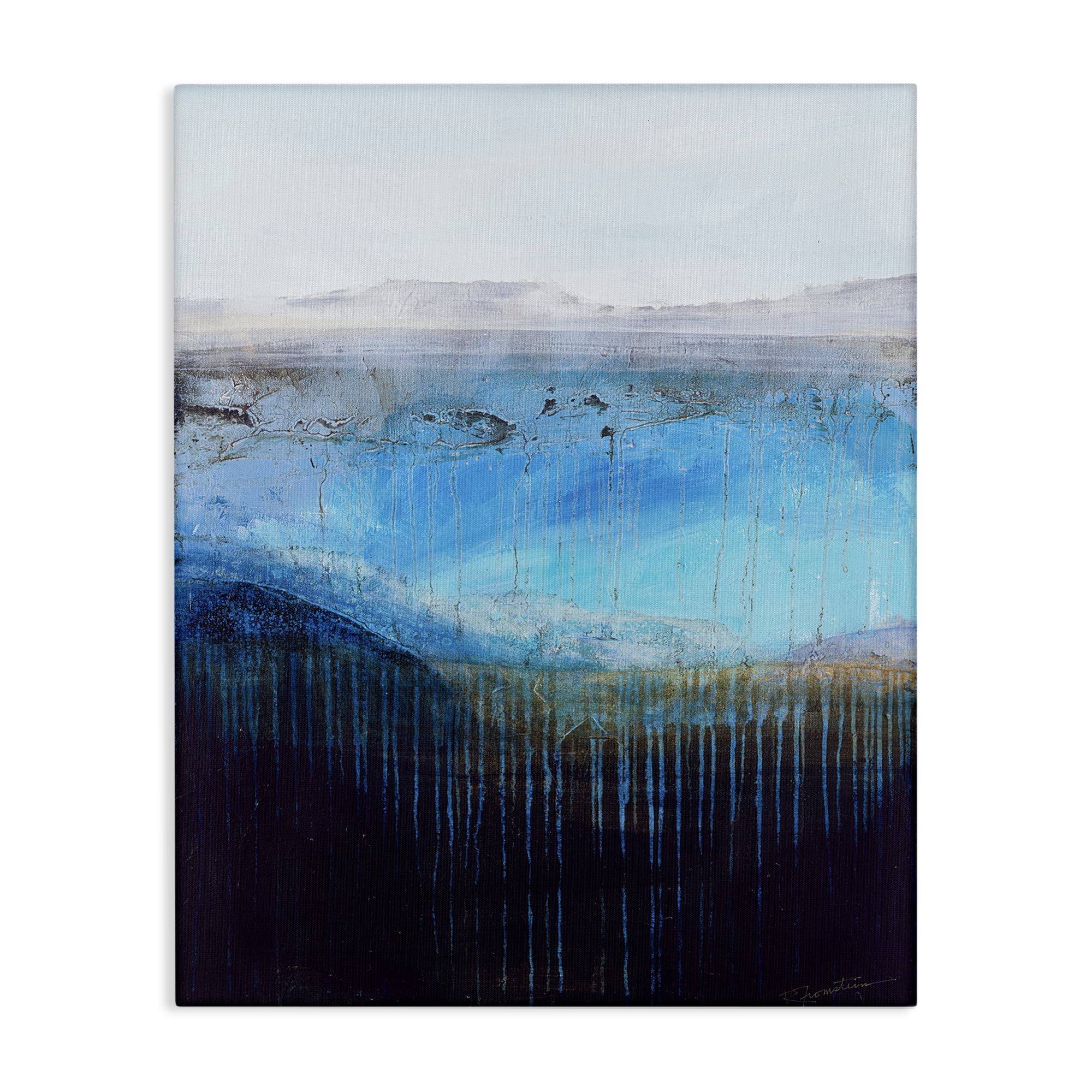 Stupell Industries Intense Abstract Landscape Abstract Painting Gallery Wrapped Canvas Art Print Wall Art, 36 x 48