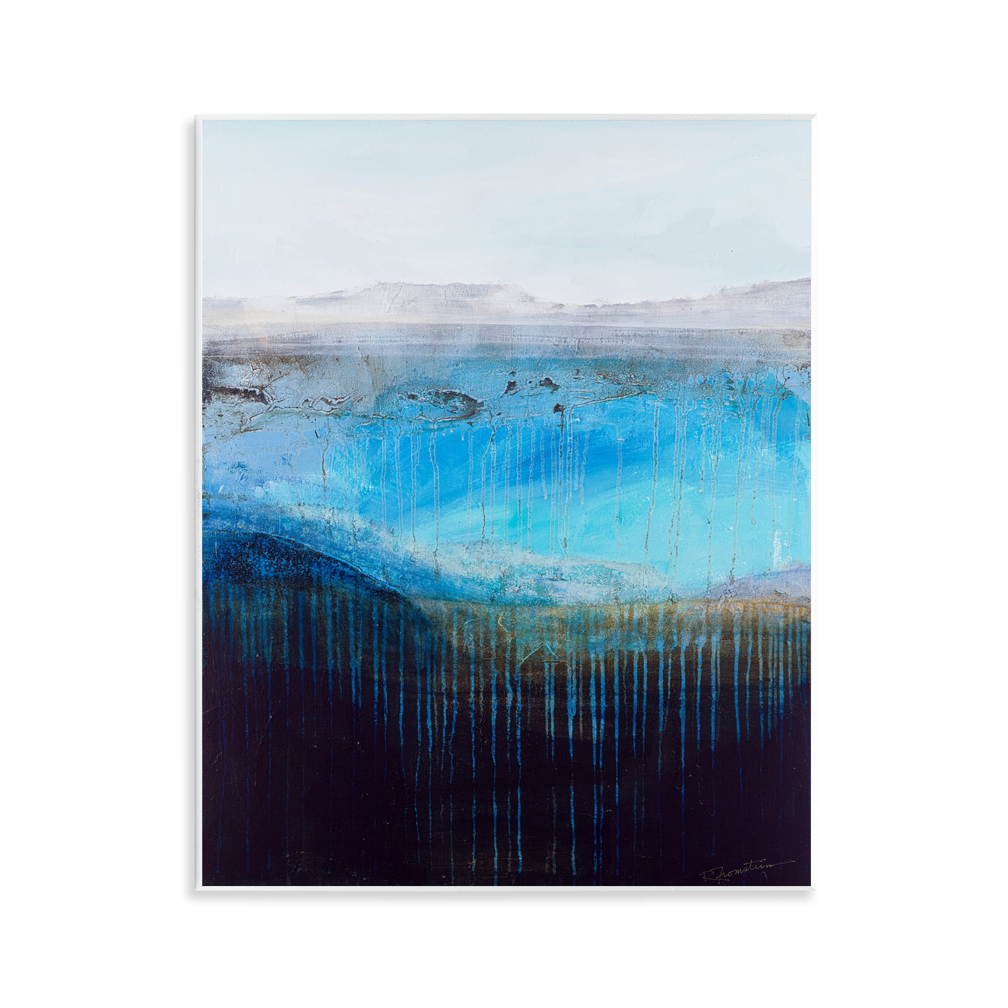 Stupell Industries Intense Abstract Landscape Abstract Painting Unframed Art Print Wall Art, 11 x 14