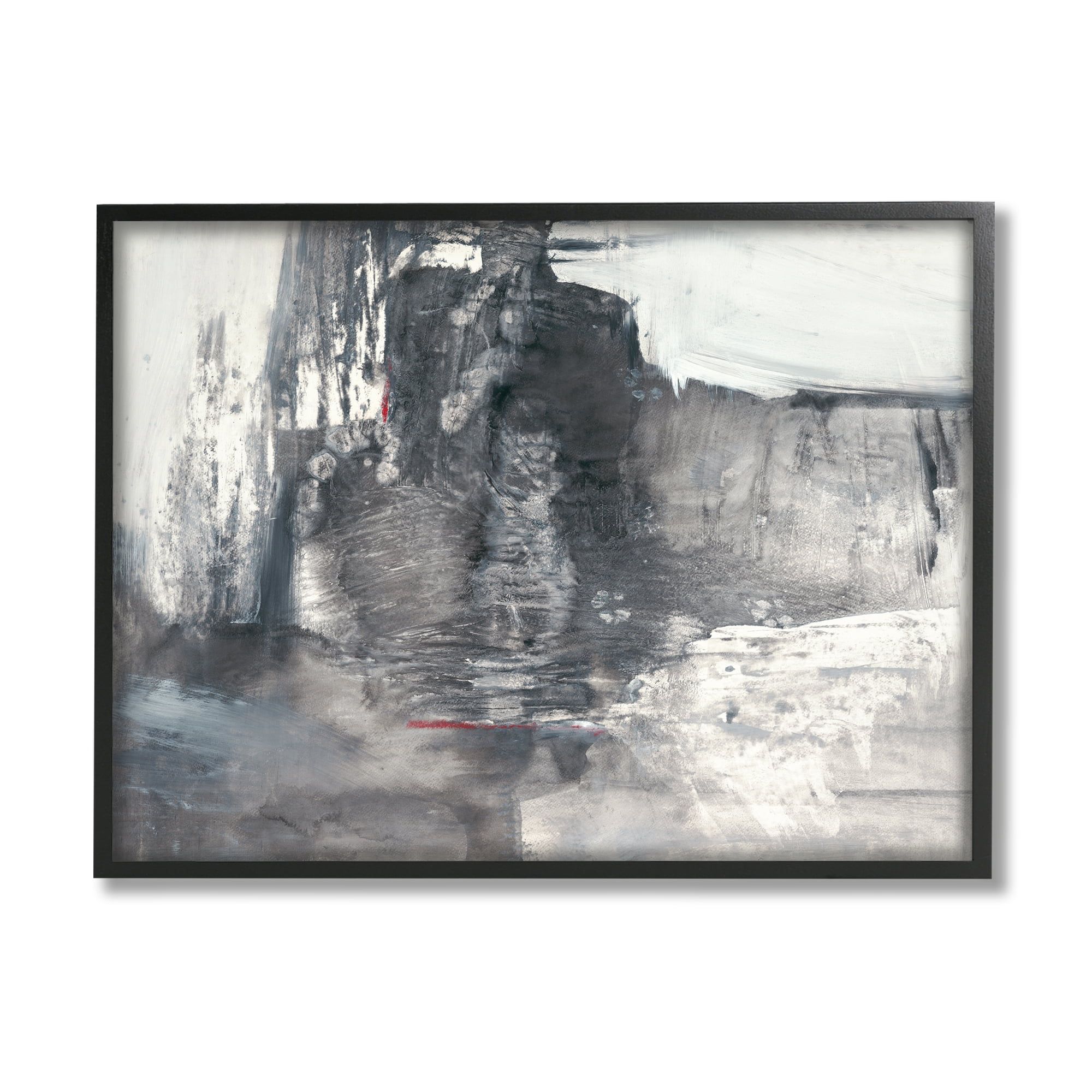 Stupell Industries Intense Movement Abstraction Contrasting Soft Grey White , 16 x 20, Designed by Michell Oppenheimer