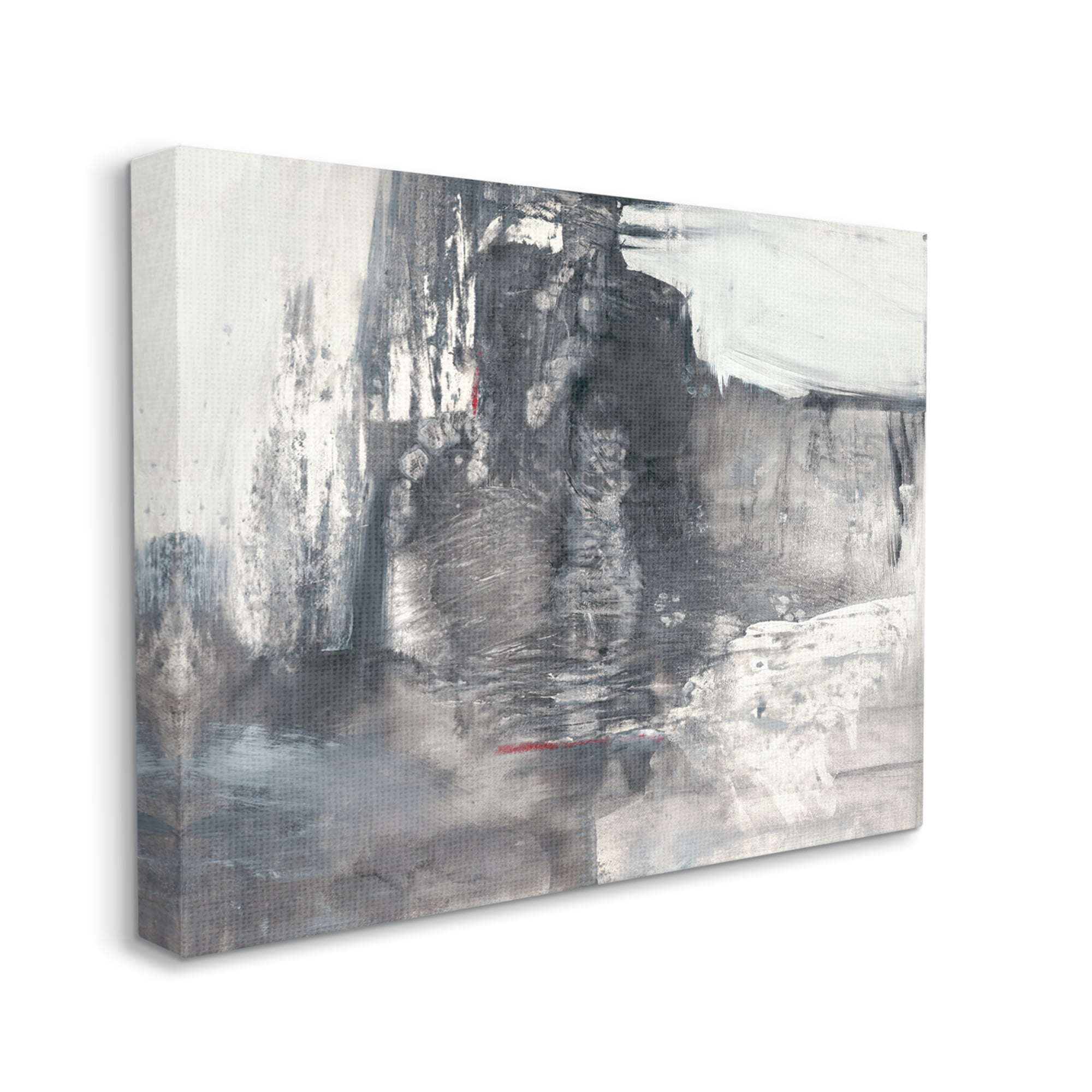 Stupell Industries Intense Movement Abstraction Contrasting Soft Grey White , 30 x 40, Designed by Michell Oppenheimer