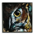 thumbnail image 1 of Stupell Industries Intense Owl Eye Portrait Wildlife Animals & Insects Painting Black Framed Art Print Wall Art, 1 of 7