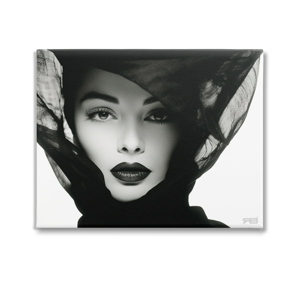 Stupell Industries Intense Woman Gaze Beauty & Fashion Painting Gallery Wrapped Canvas Art Print Wall Art, 20 x 16
