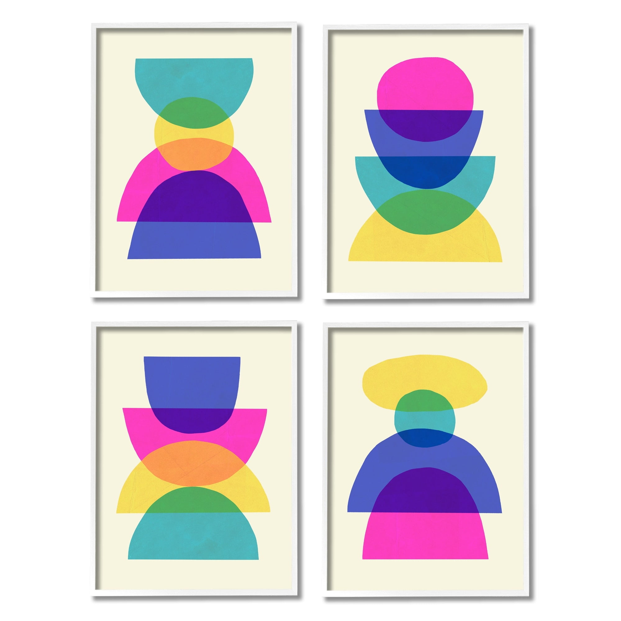 Stupell Industries Intergalactic Rainbow Abstract Transparent Geometric Shapes ,16 x 20, Design by Victoria Barnes