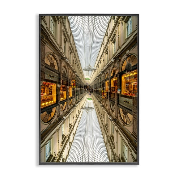 Stupell Industries Interior Architecture Symmetry Black Framed Giclee Art design by Robin Vandenabeele, 30 x 20