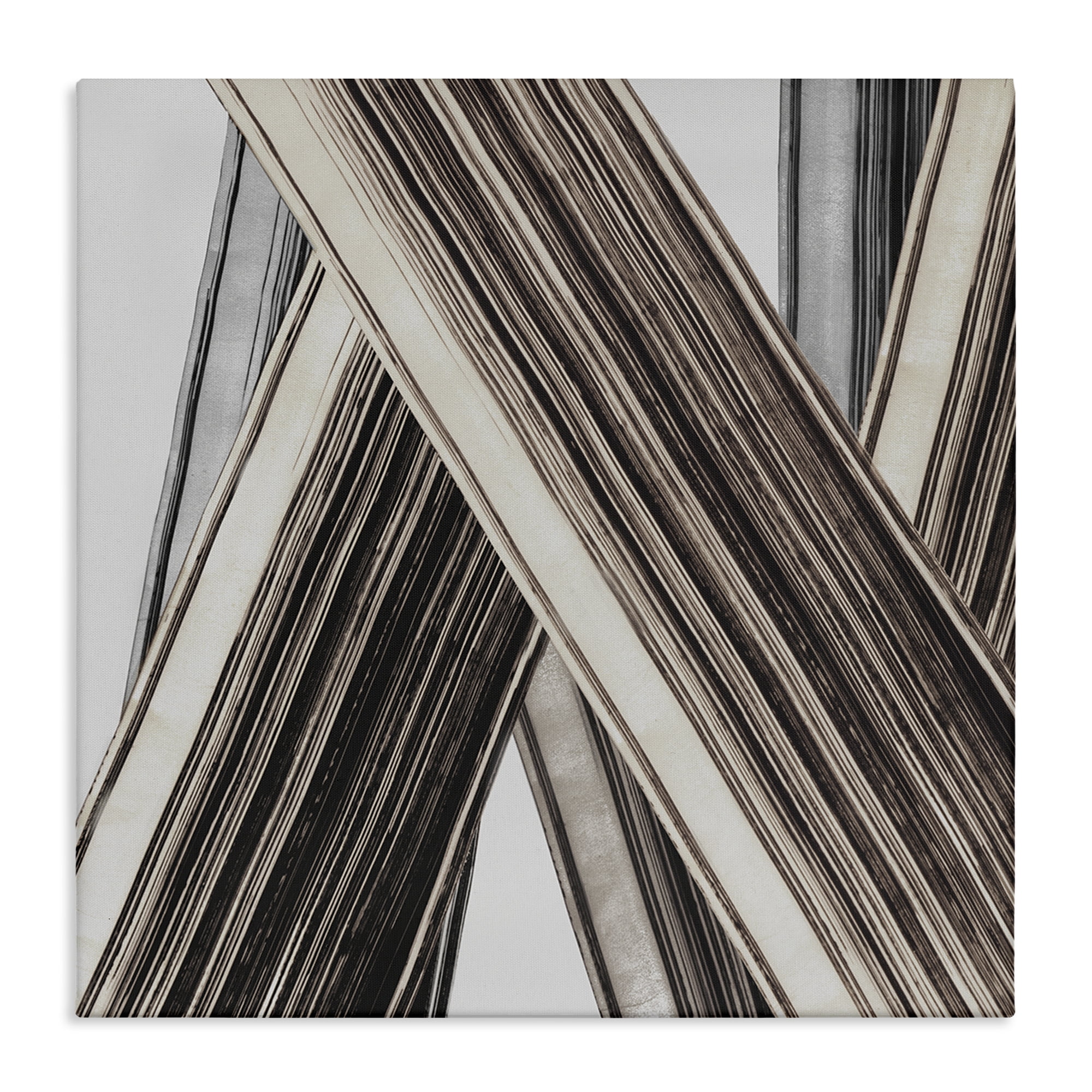 Stupell Industries Intersecting Lines Abstract Abstract Painting Wrapped Canvas Art Print Wall Art, 36 x 36