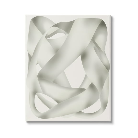 Stupell Industries Intertwining Abstract Shape Abstract Painting Gallery Wrapped Canvas Art Print Wall Art, 16 x 20