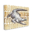 thumbnail image 1 of Stupell Industries Intimidating Alligator Over Abstract Brown Yellow Pattern,30 x 40,Designed by Ziwei Li, 1 of 5