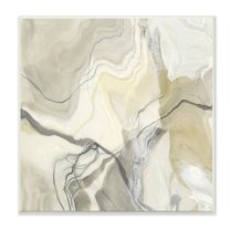 Stupell Industries Intricate Abstract Marble Geode Pattern Modern Beige Wood Wall Art, 12 x 12, Design by Alpenglow Workshop
