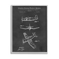 thumbnail image 1 of Stupell Industries Intricate Airplane Blueprint Chart Graphic Art Gray Framed Art Print Wall Art, Design by Karl Hronek, 1 of 7