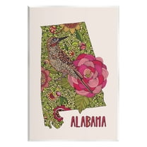 Stupell Industries Intricate Alabama Camellia Flower Bird Detailed Pattern Graphic Art Unframed Art Print Wall Art, Design by Valentina Harper