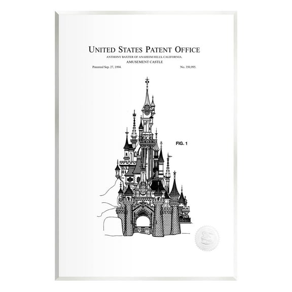 Stupell Industries Intricate Amusement Castle Diagram Graphic Art Unframed Art Print Wall Art, Design by Karl Hronek