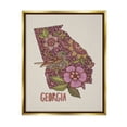 thumbnail image 1 of Stupell Industries Intricate Georgia State Bird & Flower Detailed Floral Design Graphic Art Metallic Gold Floating Framed Canvas Print Wall Art, Design by Valentina Harper, 1 of 5