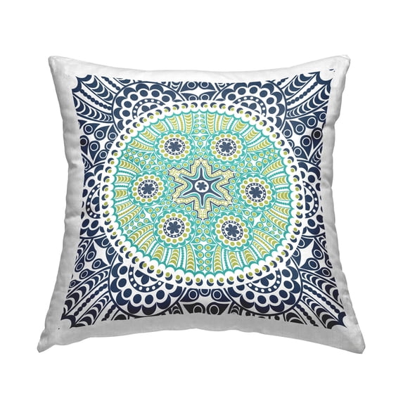 Stupell Industries Intricate Mosaic Fractal Pattern Printed Throw Pillow Design by Geoff Tygert