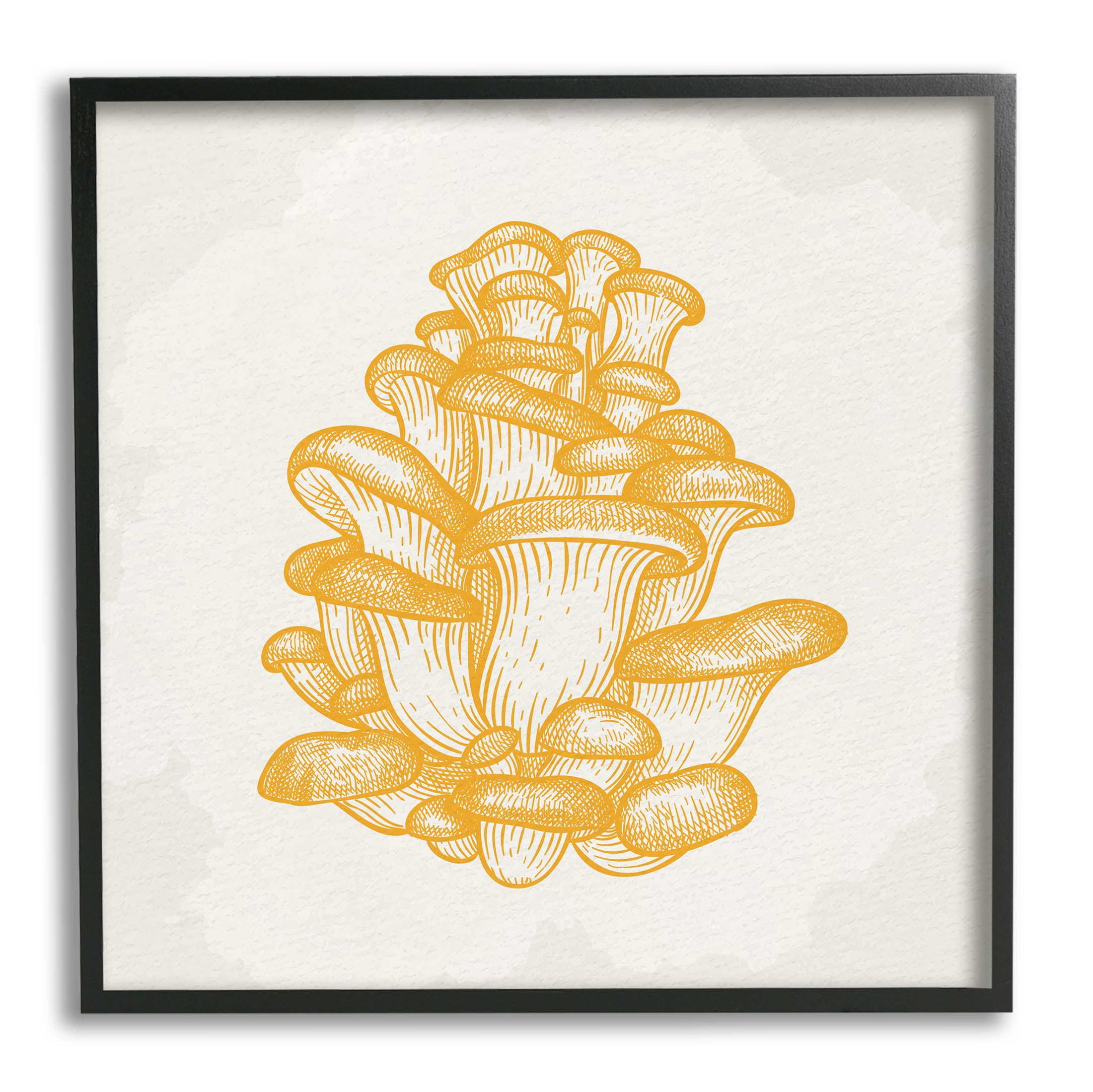 Stupell Industries Intricate Mushroom Forest Botanicals Graphic Art Black Framed Art Print Wall Art, Design by Kim Allen