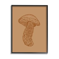 Stupell Industries Intricate Mushroom Nature Study Graphic Art Black Framed Art Print Wall Art, Design by Ziwei Li