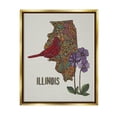 thumbnail image 1 of Stupell Industries Intricate Paisley State Illinois Graphic Art Metallic Gold Floating Framed Canvas Print Wall Art, Design by Valentina Harper, 1 of 6