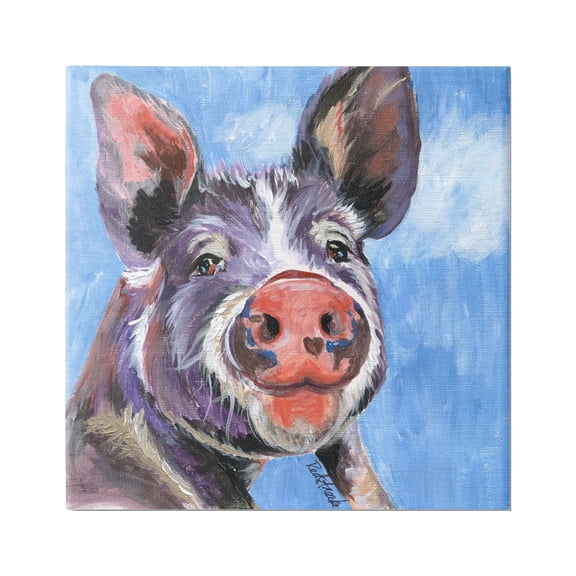 Stupell Industries Intricate Pig Hog Painting Bold Contemporary Strokes Painting Gallery Wrapped Canvas Print Wall Art, Design by Jennifer Redstreake