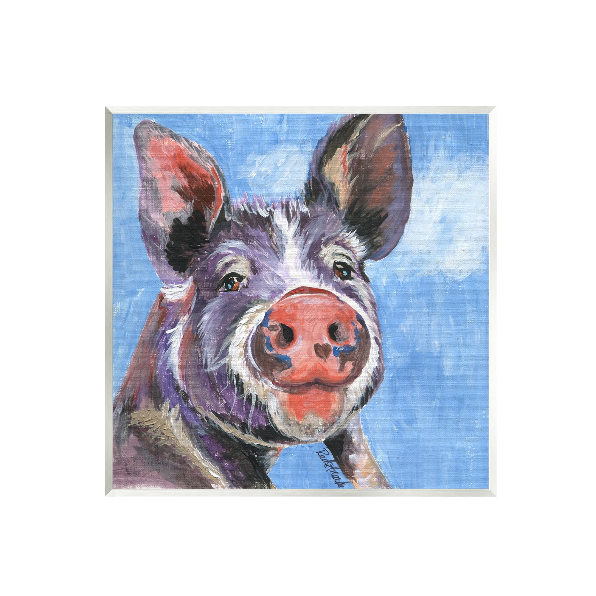 Stupell Industries Intricate Pig Hog Painting Bold Contemporary Strokes Painting Unframed Art Print Wall Art, Design by Jennifer Redstreake
