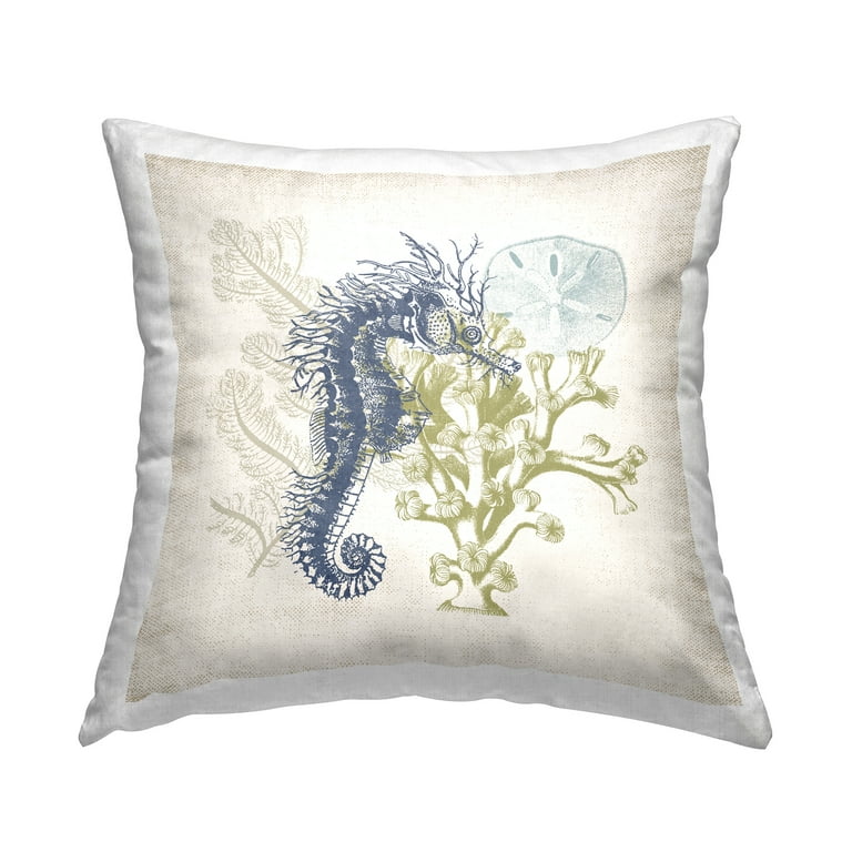 Seahorse coral pillow cheap