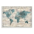 thumbnail image 1 of Stupell Industries Intriguing Blue Patterned Map on Rustic Design Designed by Ziwei Li, 1 of 6