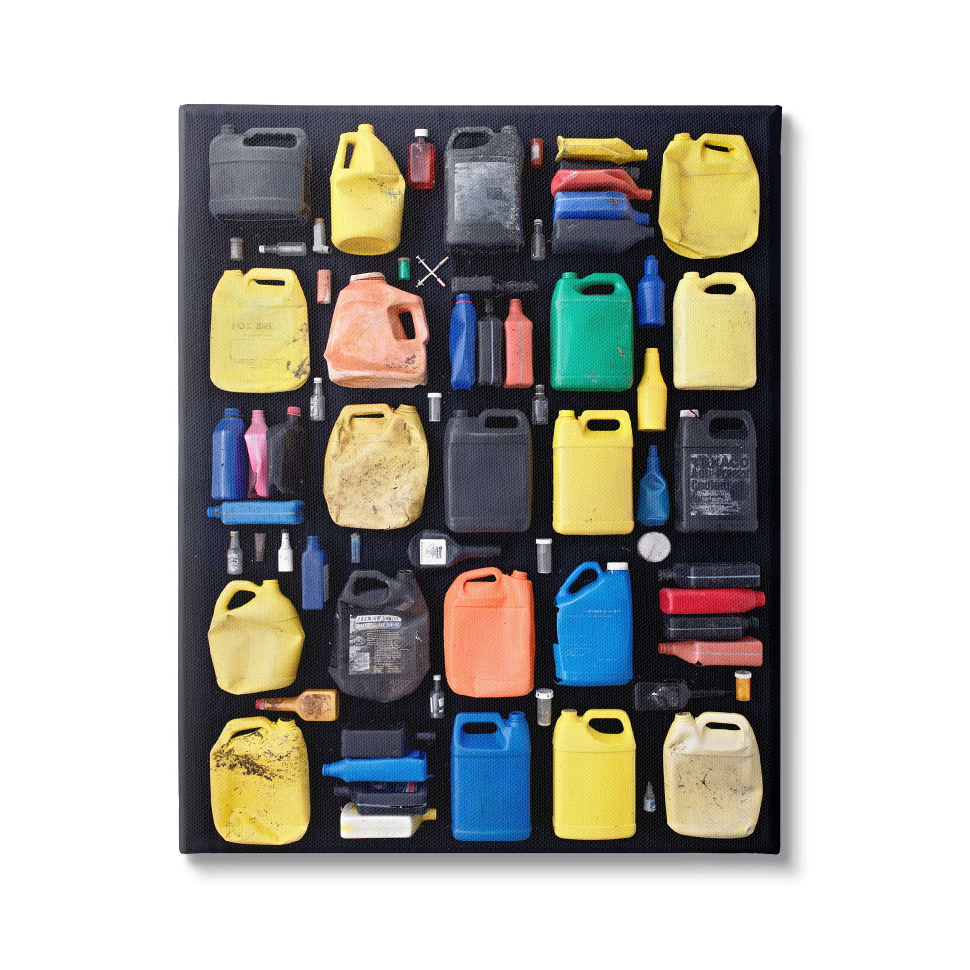 Stupell Industries Intriguing Modern Jetsam Jerrycan Containers Recycling Waste Canvas Wall Art, 30 x 40, Design by Barry Rosenthal