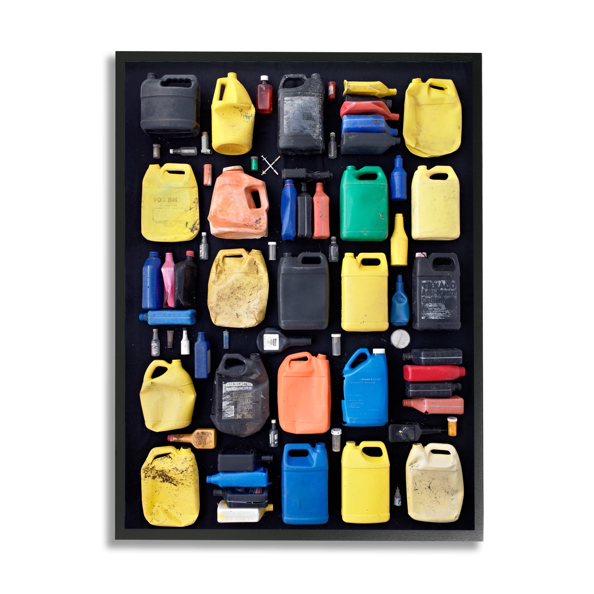Stupell Industries Intriguing Modern Jetsam Jerrycan Containers Recycling Waste Framed Wall Art, 24 x 30, Design by Barry Rosenthal