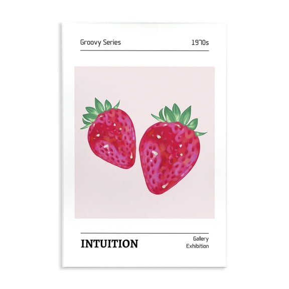 Stupell Industries Eclectic Intuition Phrase Strawberries Wall Plaque Art, 13 x 19, by LSR Design Studio
