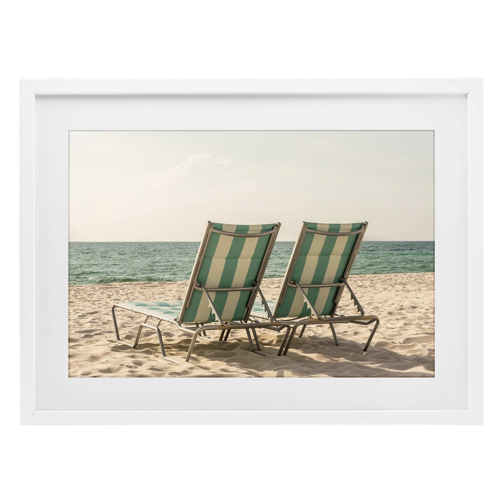 Stupell Industries Invitation To Relaxation White Framed Print Under Glass, design by Elena Chukhlebova