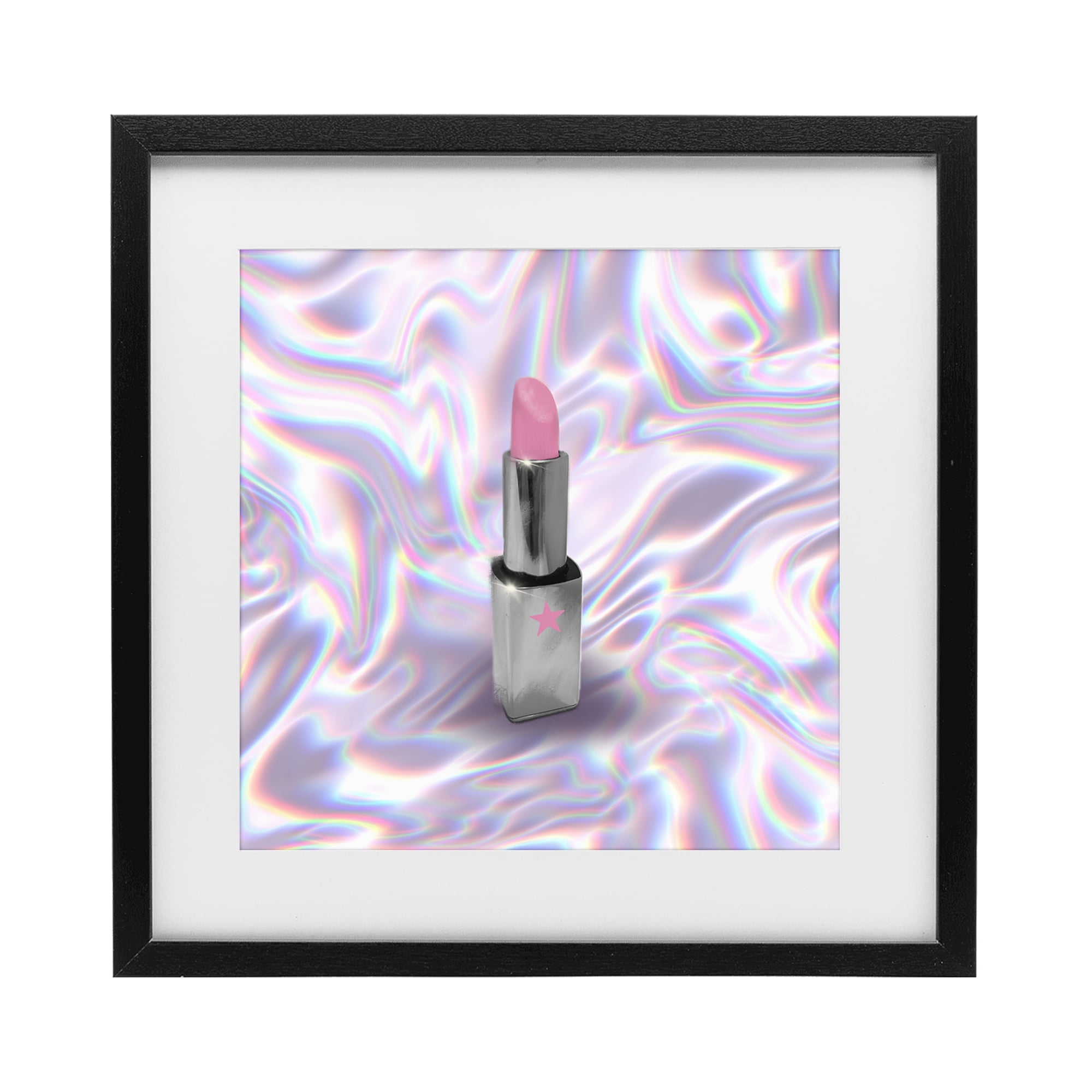 Stupell Industries Iridescent Icon Lipstick Black Framed Print Under Glass, design by Matthew Piotrowicz