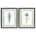 thumbnail image 1 of Stupell Industries Shabby Chic Irises And Stripes Black 2pc Floating Frame Art Set, 17 x 21 each, by Nan, 1 of 7