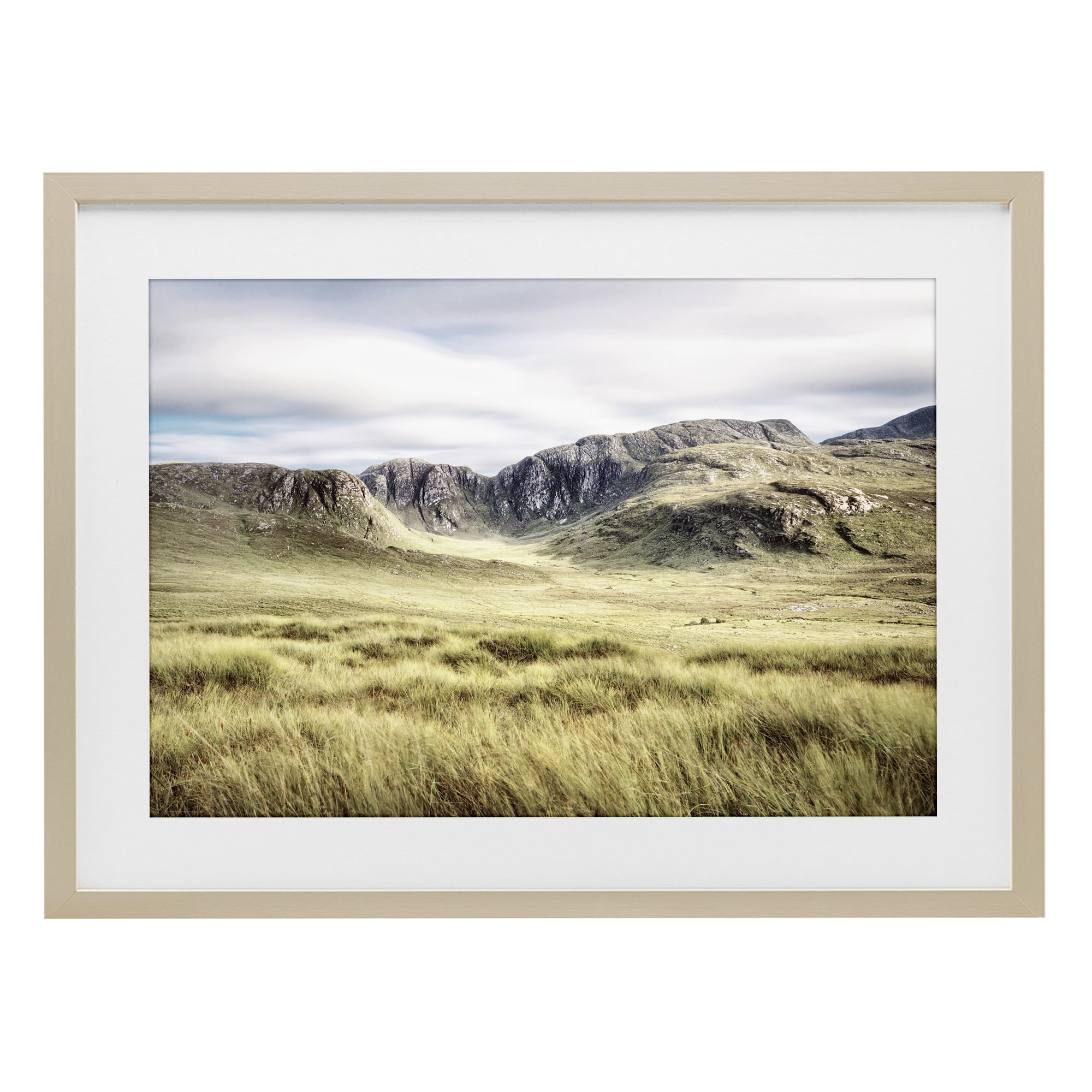 Stupell Industries Irish Countryside Hills Birch Framed Print Under Glass, design by Andy Amos