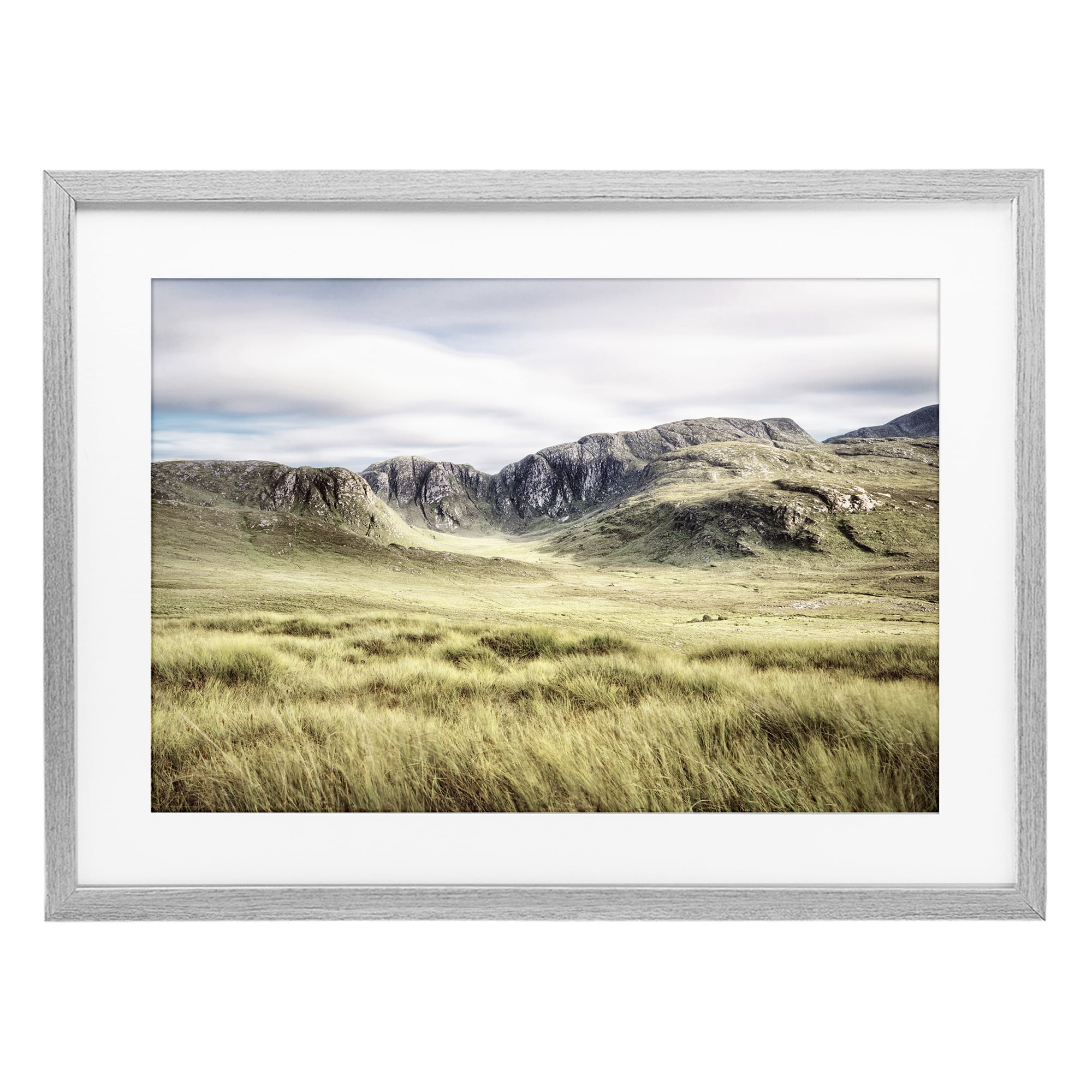 Stupell Industries Irish Countryside Hills Gray Framed Print Under Glass, design by Andy Amos