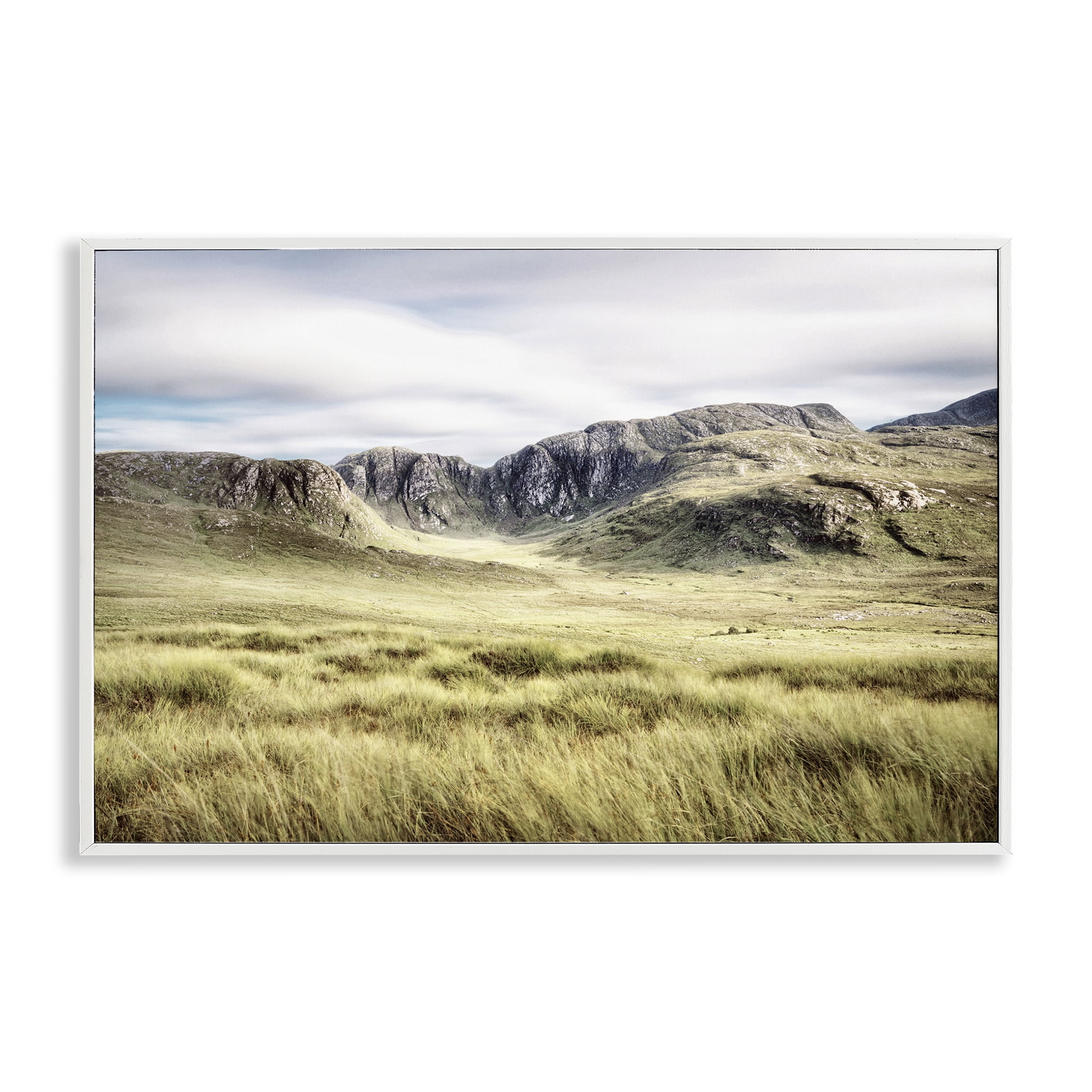 Stupell Industries Irish Countryside Hills White Framed Giclee Art, design by Andy Amos