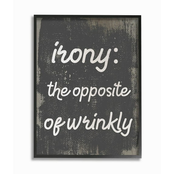 Stupell Industries Irony Definition Wrinkly Laundry Family Home Humor Designed by Daphne Polselli
