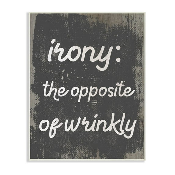Stupell Industries Irony Definition Wrinkly Laundry Family Home Humor Designed by Daphne Polselli