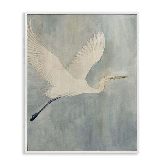 Stupell Industries Island Specter Bird White Framed Giclee Art design by Grace Popp, 20 x 16